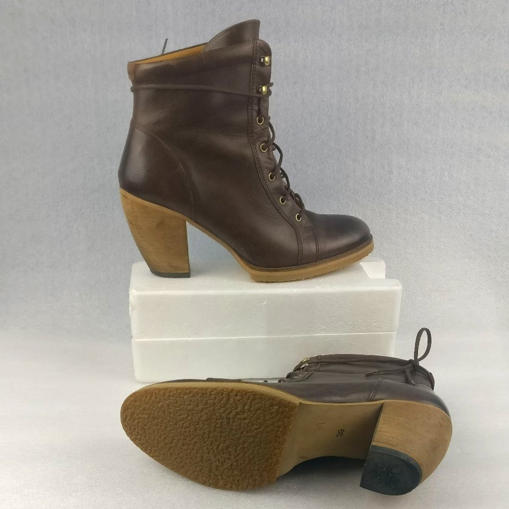 Royal RepubliQ Amsterdam The Schengen Lace up Ankle bootie 8 Leather Upper/Inner